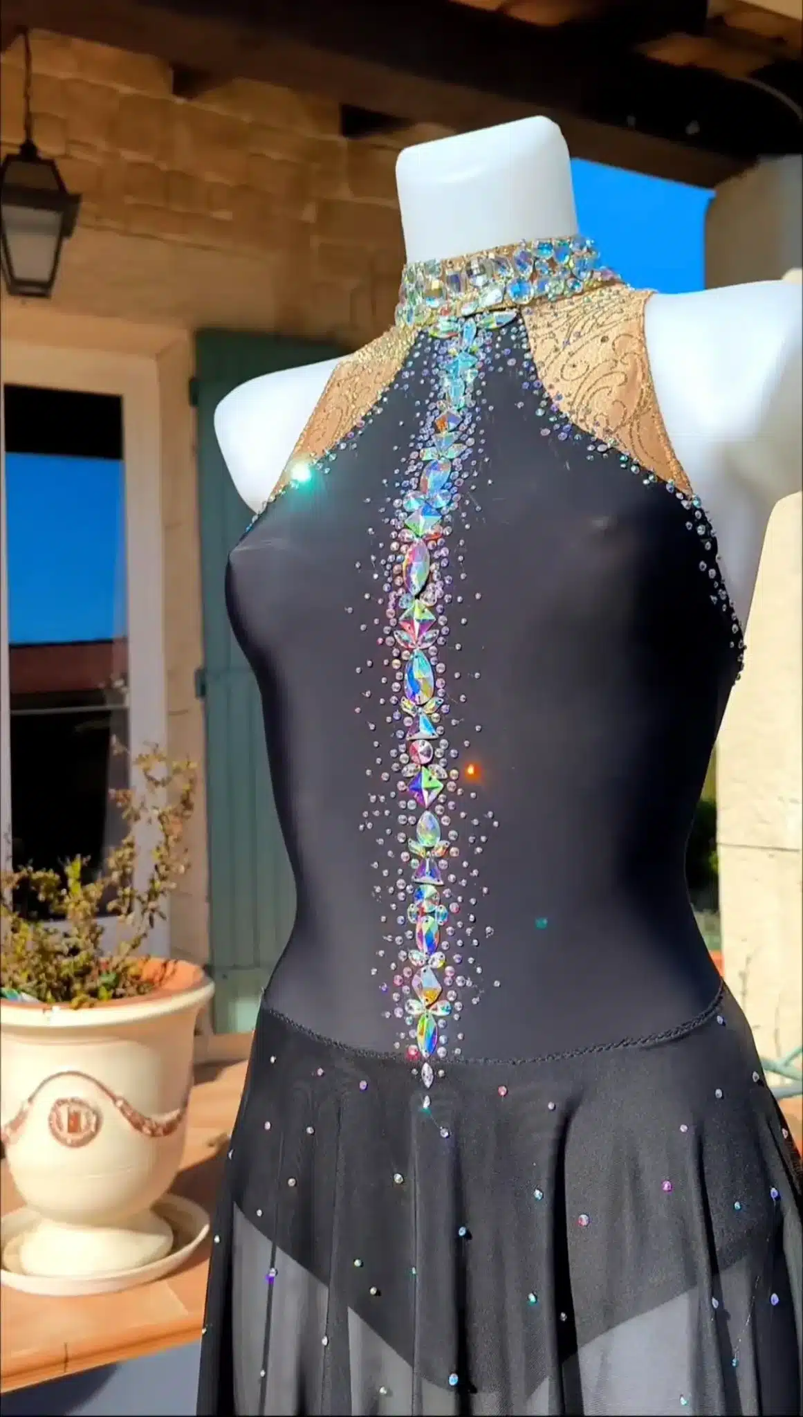 Robe de patinage noir